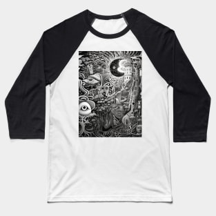 Shaman Dances with the Demon Dance of Fire and Power Baseball T-Shirt